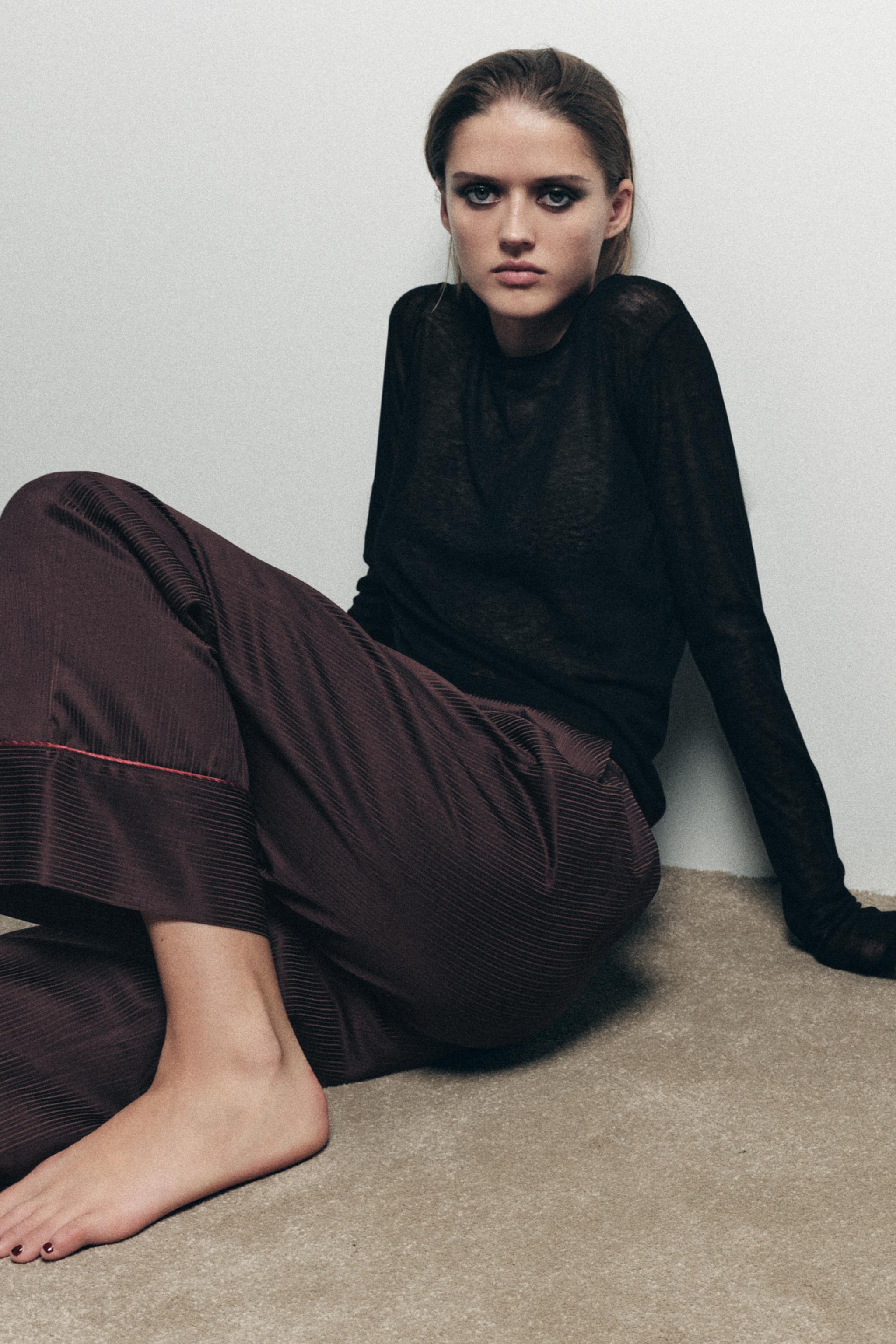 CONTRAST STRIPE PAJAMA PANTS